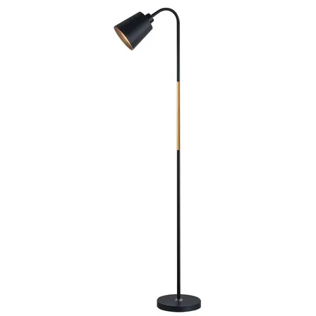 Luminária Abajur Chão Moderna Decorativa Para Quarto Preto Preto-dourado