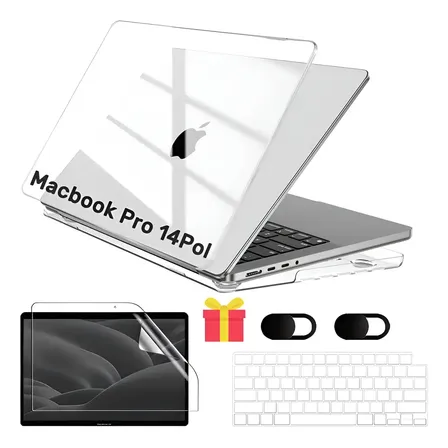 Capa Macbook Pro 14pol M5 2026 M4 M3 M2 Pro/maxA3427 A3434 Transparente