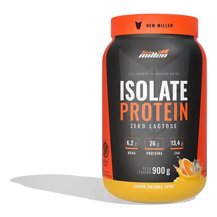 Isolate Protein Pote 900g Proteína Isolada New Millen Sabor Orange Juice