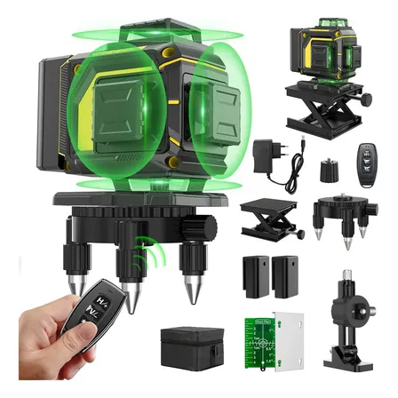 Nível Laser 16 Linhas 4d 4° Autonivelante Com 2 Baterias