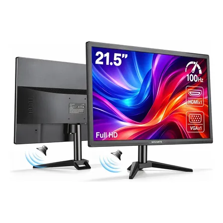 Monitor 21,5 Polegadas Alto-falantes Integrados Full Hd preto