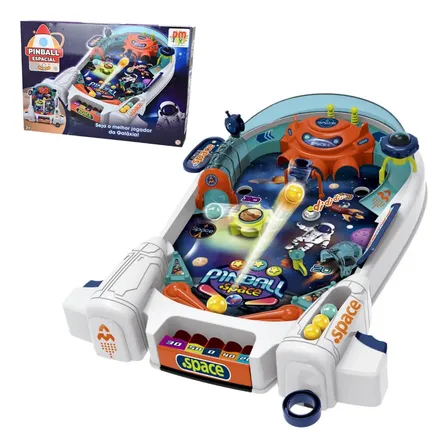 Brinquedo Jogo Infantil Pinball Espacial Retro Fliperama