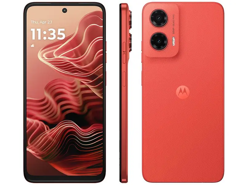 Smartphone Motorola Moto G35 256GB Coral 5G 4GB RAM+8GB Ram Boost 5G 6,7" Câm. Dupla + Selfie 16MP