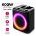 Caixa De Som Bluetooth Portátil 6,5 3000mah Karaokê Rgb