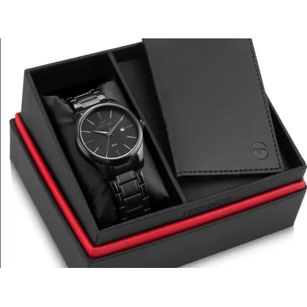 Kit Relógio Technos Masculino Steel Grafite - 2115mpo/k4p Preto