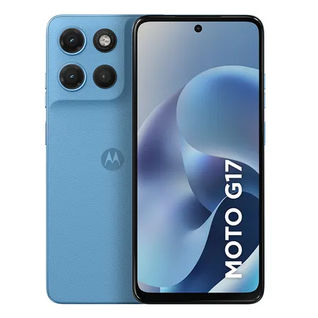 Smartphone Motorola Moto G17 4g - 128gb 12gb (4gb Ram + 8gb Ram Boost), Camera 50mp Sony Lytia 600, Tela Fhd+ 60hz, Bateria 5200 Mah - Azul