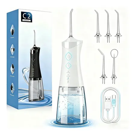 Irrigador Oral Portátil Limpeza Bucal Implante Dental 350ml