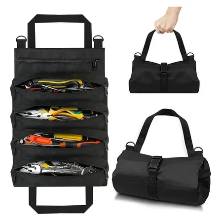 Bolsa Saco De Armazenamento De Ferramentas Rolo Oxford Preto