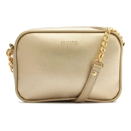 Bolsa Pequena Tiracolo Anacapri New Essencial Dourado Dourado