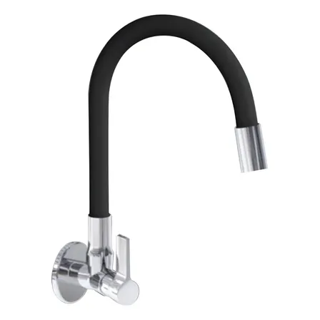 Torneira Gourmet Cozinha Parede Preta Flexivel Pia Preto Fosco