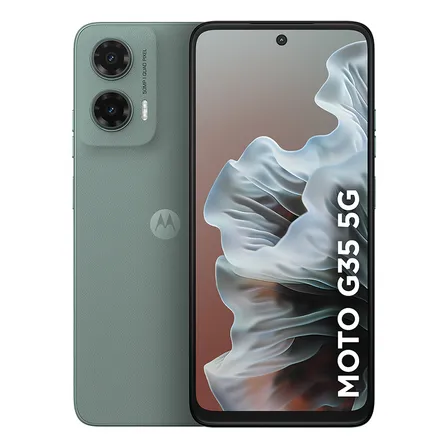 Smartphone Motorola Moto G35 5g - 256gb 12gb (4gb Ram+8gb Ram Boost), E Camera 50mp Com Ai Nfc Tela 6.7  Com Superbrilho - Cinza Vegan Leather