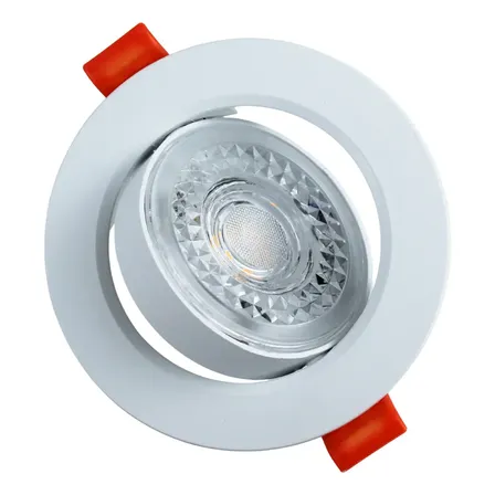 Kit 20 Luminária Teto Spot Led 7w Smd Direcionável Redondo