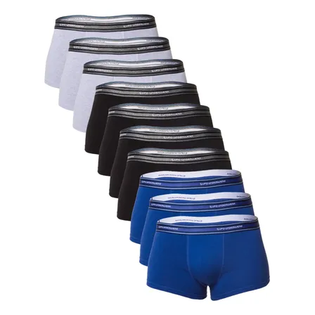 Kit 10 Cuecas Adulto Sunga Masculina Lupo Azul/preto/cinza Liso G