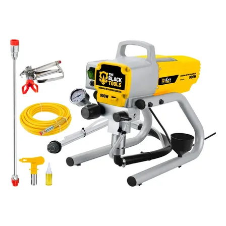 Máquina De Pintura Airless Elétrica 900 Watts 3.300 Psi - The Black Tools Tma900 Frequência 50 Hz/60 Hz