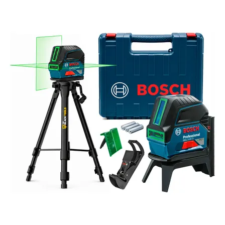 Kit Nível A Laser Verde Bosch + Tripé Suporte Profissional