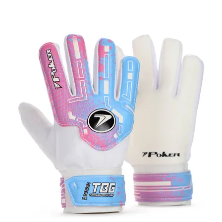 Luva Infantil Goleiro Poker Campo Grip Aderente Resistente Rosa 4