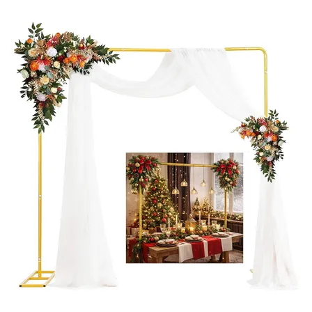 Arco De Festa Destacável,quadrado,2 M × 2 M Festa Atividade Cobre Dourado