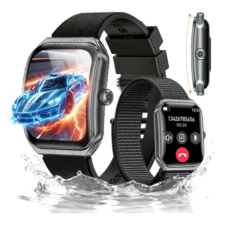 Relógio Inteligente Smartwatch Chamadas Bluetooth NOVANTE Masculino Feminino Digital Esportivo IP68 Notificações Instantâneas 1.95 AMOLED Tela Curva 380mAh Monitoramento Frequência Cardíaca Sono Watch