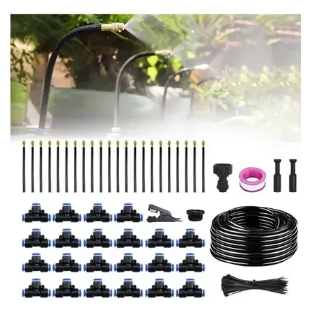 Kit 91 Pcs Irrigação Jardim Nebulização Completo Névoa 20m Tubo