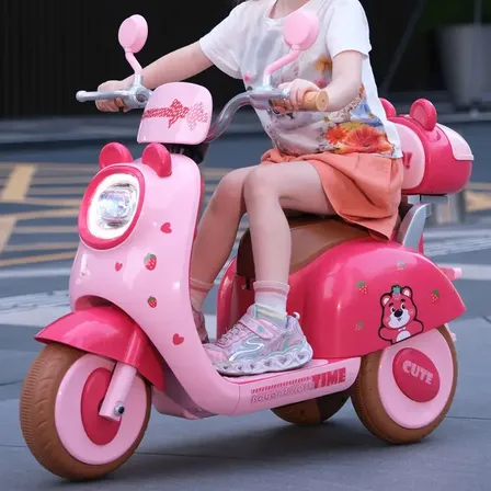 Moto Elétrica Infantil Menina Cute Rosa 6v Voltagem Do Carregador 110v/220v