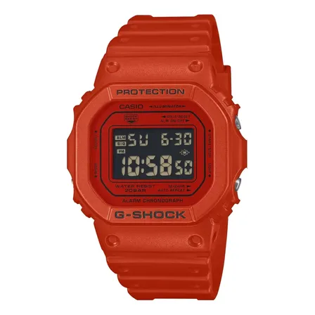 Relógio Digital Casio G-Shock Masculino DW-5600RRB-4DR de Resina Vermelha