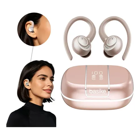 Fone de Ouvido Basike In-Ear Bluetooth 6.0 TWS com Cancelamento de Ruído ENC