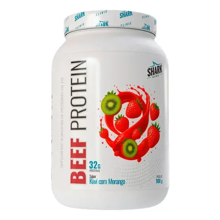 Beef Protein Isolado Hidrolisado Morango Kiwi 900g Shark Morango Kiwi Morango Kiwi