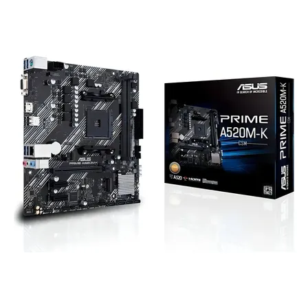 Placa-mãe Asus para AMD AM4 Prime A520M-K 2xDDR4 mATX - 90MB1500-M0EAY0