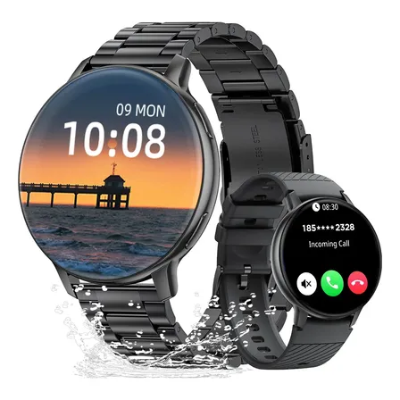 Relógio Homem Digital Smartwatch Original Bluetooth Esporte Preto Aço Inoxidável
