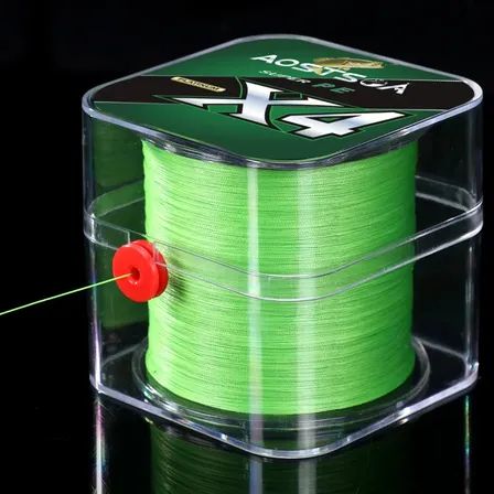 Linha Multifilamento 500m AOSTSOA Verde 0.32mm 20kg 4 Fios Resistente X4
