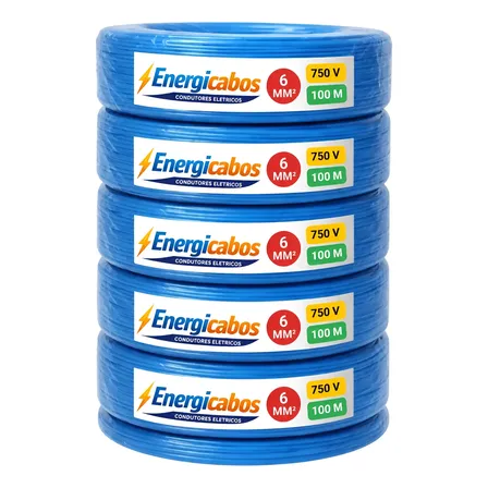 Cabo Flexível 6mm Rolo 100m Unipolar 750v