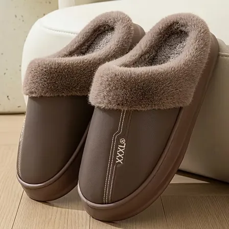 Chinelo Masculino Inverno Impermeável Quente Antiderrapante Marrom Florido 44-45