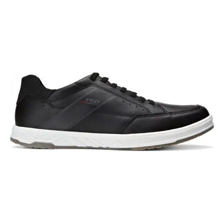 Sapatênis Casual Masculino 172002 Forro Em Tecido Pegada Preto Liso 38 Br