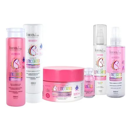 Kit Forever Liss Magia De Unicornio Completo Brilho Intenso 6 Itens