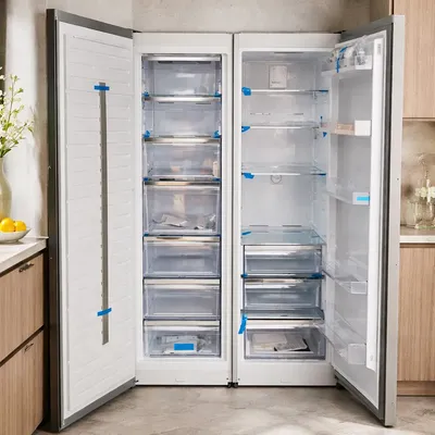 Geladeira + Freezer Embutir Side By Side Smeg Inox No Frost