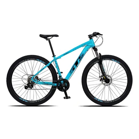 Bicicleta Aro 29 Gts Dexter 24 Marchas Freio A Disco Cor Azul Pantone com Preto Tamanho do Quadro 19