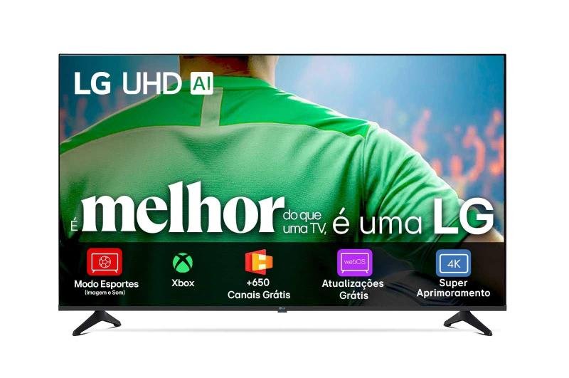 Smart TV LG UHD AI UA75 55 polegadas 55UA7500PSA 4K Super Upscaling HDR10 Pro