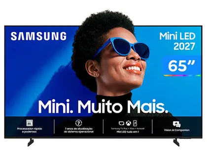 Samsung Smart TV 65" Mini LED 4K M75H 26/2027, Vision AI Companion, Modo Futebol, Xbox Cloud Gaming, Canais Gratuitos