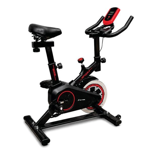 Bicicleta Ergométrica Spinning 4kg Mile Fitness Painel Digital 7 Níveis Resistência Suporte Celular