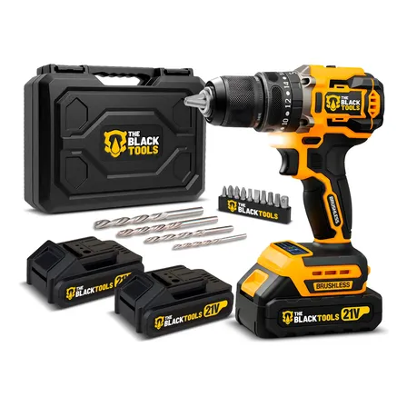 Parafusadeira Furadeira Brushless Biv  2 Baterias 21v Amarelo E Preto 127/220v 60hz