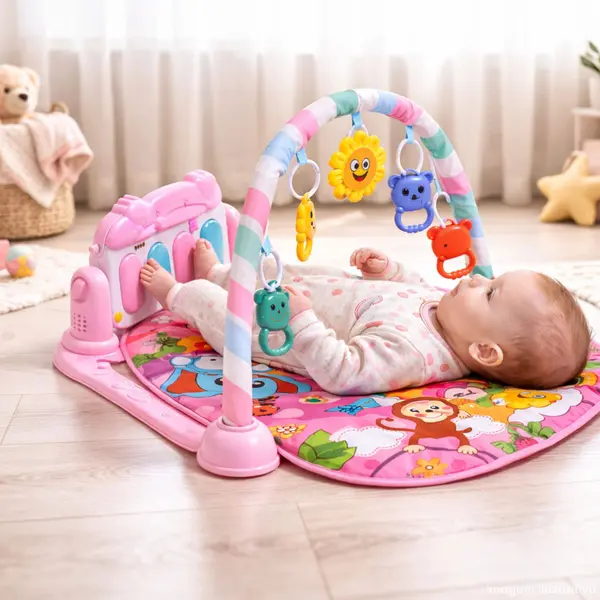 Tapete de Atividades Musical para Bebê com Piano Interativo Ginásio Mobile - ATENTU