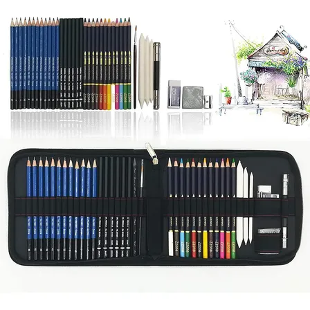 41pcs Kits Para Desenho Técnico Profissional Esboço Lápis
