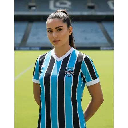 Camisa Grêmio Retrô Mundial 1983 Tricolor Feminina Original