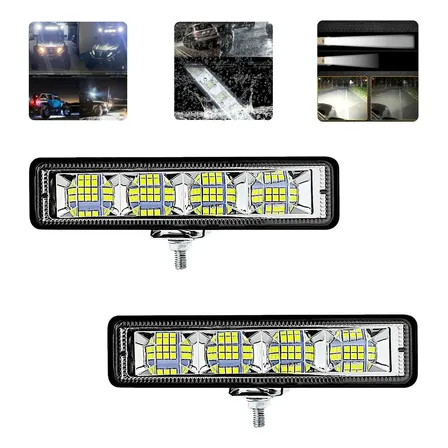 Kit 2 Farol De Barra Super Led Premium 72w Auxilar 12v-24v