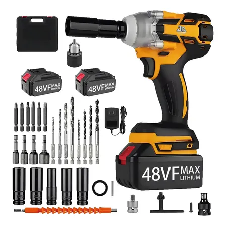 Chave De Impacto 1/2'' Parafusadeira Baterias 48v Com Maleta
