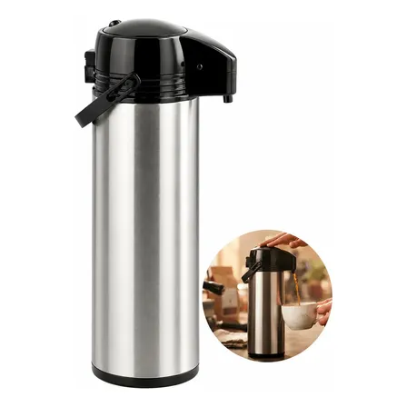 Garrafa Térmica 1,9 Litros Inox Bomba De Pressão Tereré Chá