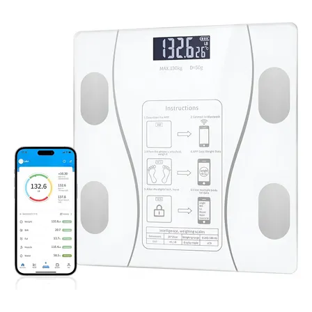 Digital Balança Bioimpedância Imc Aplicativo Bluetooth 180kg