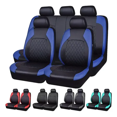 9 Peças Capa Banco Automotivo Couro Para Carros, Suv, Picape Azul