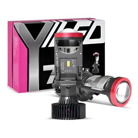 Kit 2 Lâmpadas Led Carro Moto 6000k Alta Potência 45w H4 Preto Branco-frio