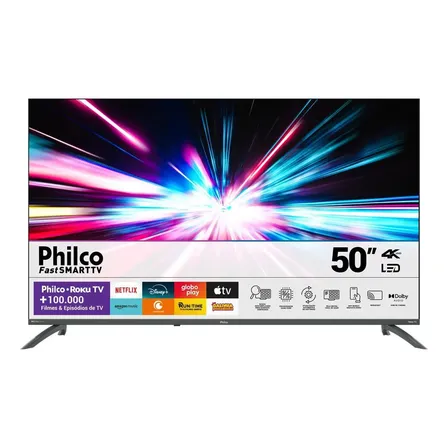 Smart TV 50” Philco PTV50VA4REGB Roku TV LED Dolby Audio